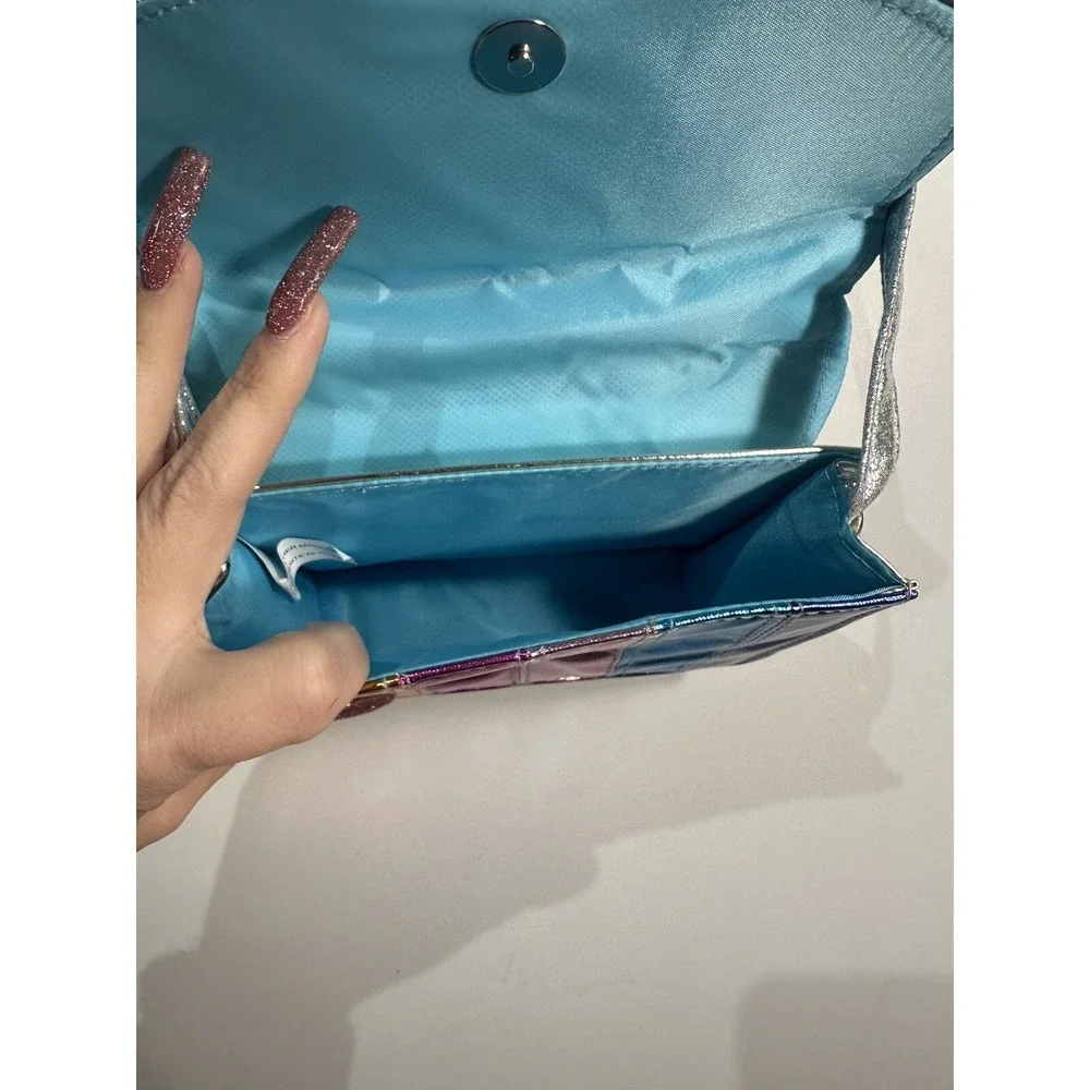 girls purse‎ cross body shiny adjustable strap colorful
